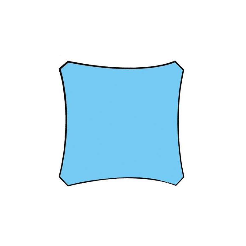 ZONNEZEIL - VIERKANT - 3.6 x 3.6 m - KLEUR: HEMELSBLAUW