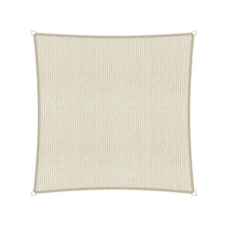 Compleet pakket: Sunfighters vierkant 4.2m Ivoor met RVS Bevestigingsset en buitendoekreiniger