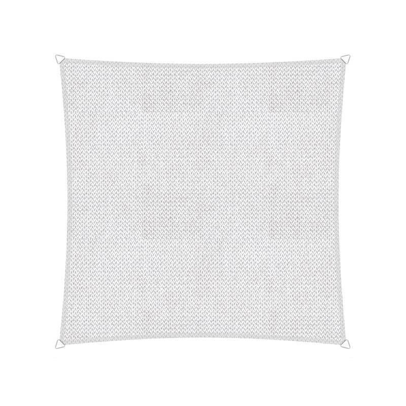 Compleet pakket: Sunfighters vierkant 3.6m Wit met RVS Bevestigingsset en buitendoekreiniger