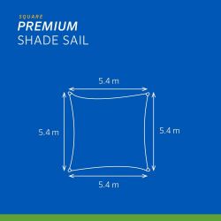 Coolaroo schaduwdoek Vierkant 3x3m Zand