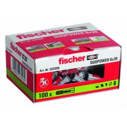 Fischer Duopower universele plug 6x30 mm zonder schroef