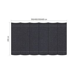 Harmonicadoek / wavesail Shadow Comfort incl. bevestigingsset DuoColor Carbon Black 2,00x4,00 meter