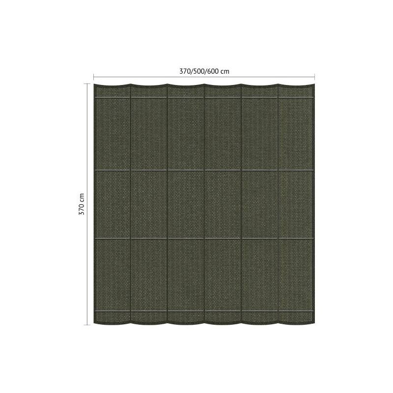 Harmonicadoek Shadow Comfort incl. bevestigingsset Deep Grey 3,70x6,00 meter