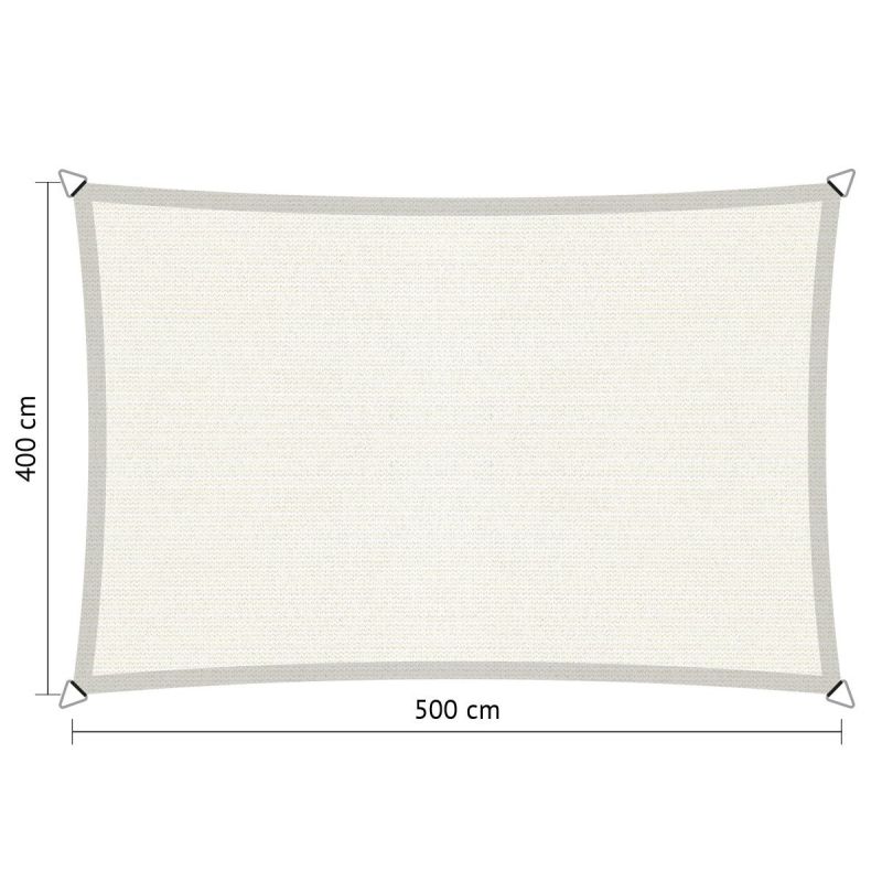 Schaduwdoek / shadesail Shadow Comfort rechthoek / rectangle 4,00x5,00 meter Arctic White