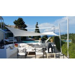 Umbrosa Ingenua schaduwdoek driehoek 4x4x4 m solidum natural