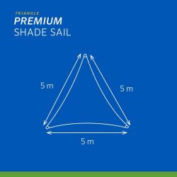 Coolaroo schaduwdoek driehoek 5x5x5m Grafiet