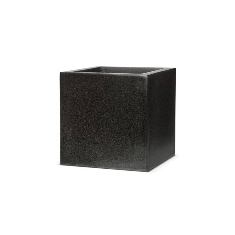 Capi Lux Pot vierkant I zwart 20x20x20cm