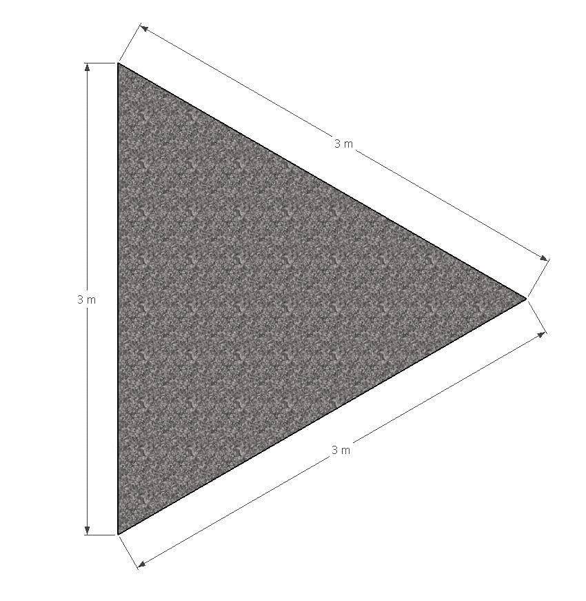 Afbeelding van Schaduwdoek driehoek 3x3x3m Antraciet