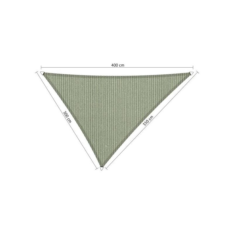Shadow comfort driehoek Moonstone Green 3x3,5x4m