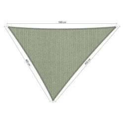 Shadow comfort driehoek Moonstone green 4x4,5x5m