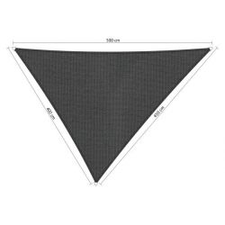 Shadow comfort driehoek Duo Color Carbon Black 4x4,5x5m