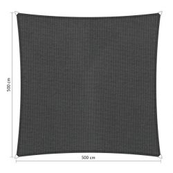 Shadow Comfort vierkant 5x5m DuoColor Carbon Black