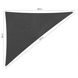 Shadow comfort driehoek Carbon Black 3x4x5m