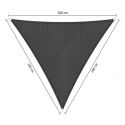 Shadow Comfort driehoek 2x2x2m Carbon Black