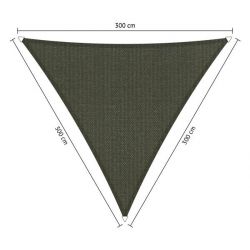Shadow comfort driehoek Moonstone Green 3,00x3,00x3,00m