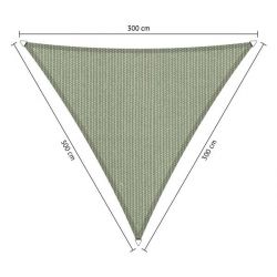 Shadow comfort driehoek Moonstone Green 3,00x3,00x3,00m