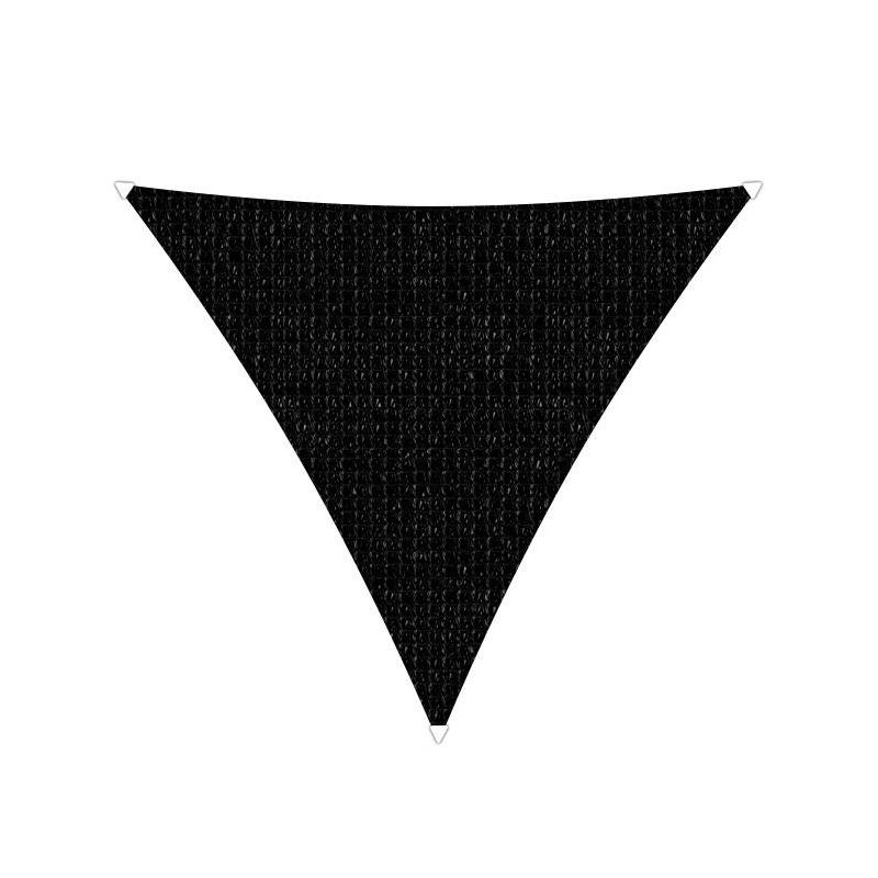 Compleet pakket: Sunfighters driehoek 6x6x6m Zwart met RVS Bevestigingsset en buitendoekreiniger