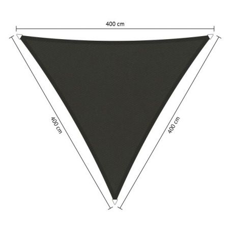 Shadow Comfort waterafstotend, driehoek 4x4x4m Warm grey