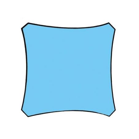Schaduwdoek Vierkant 5x5 Hemelsblauw