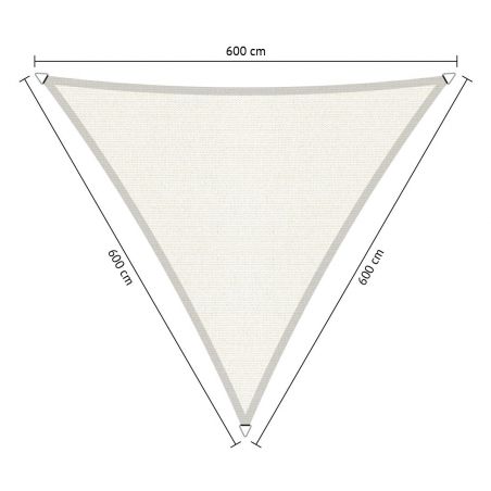Shadow Comfort driehoek 6x6x6m Arctic White
