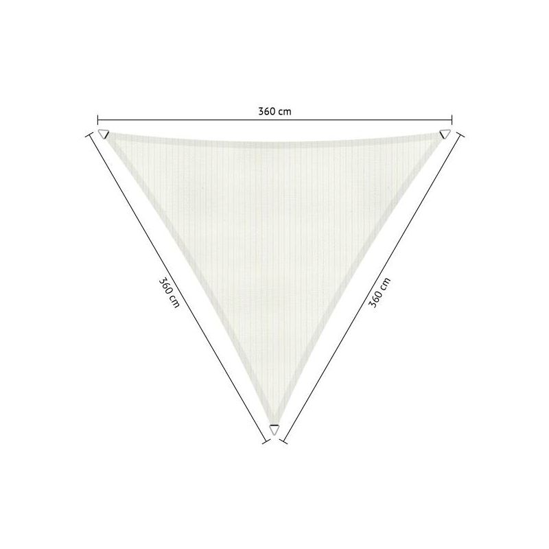Shadow Comfort driehoek 3,6x3,6x3,6 Mineral White Shadow Comfort driehoek 3,6x3,6x3,6 Mineral White