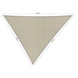 Compleet pakket: Shadow Comfort driehoek 5x5,5x6m Sahara Sand met RVS Bevestegingspakket en buiten reiniger
