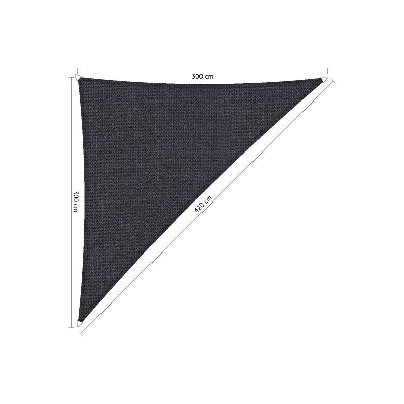 Shadow comfort driehoek Carbon black 3x3x4,2m