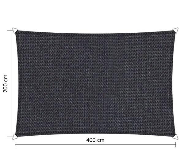 Shadow Comfort rechthoek 2x4m DuoColor Carbon Black