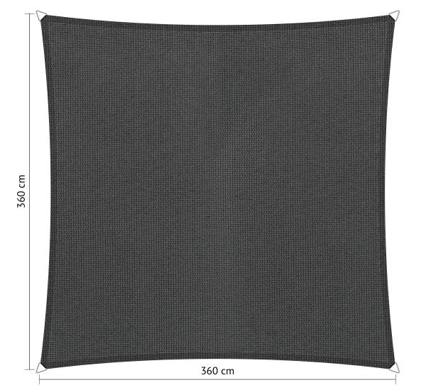 Shadow Comfort vierkant 3,6x3,6m Carbon Black