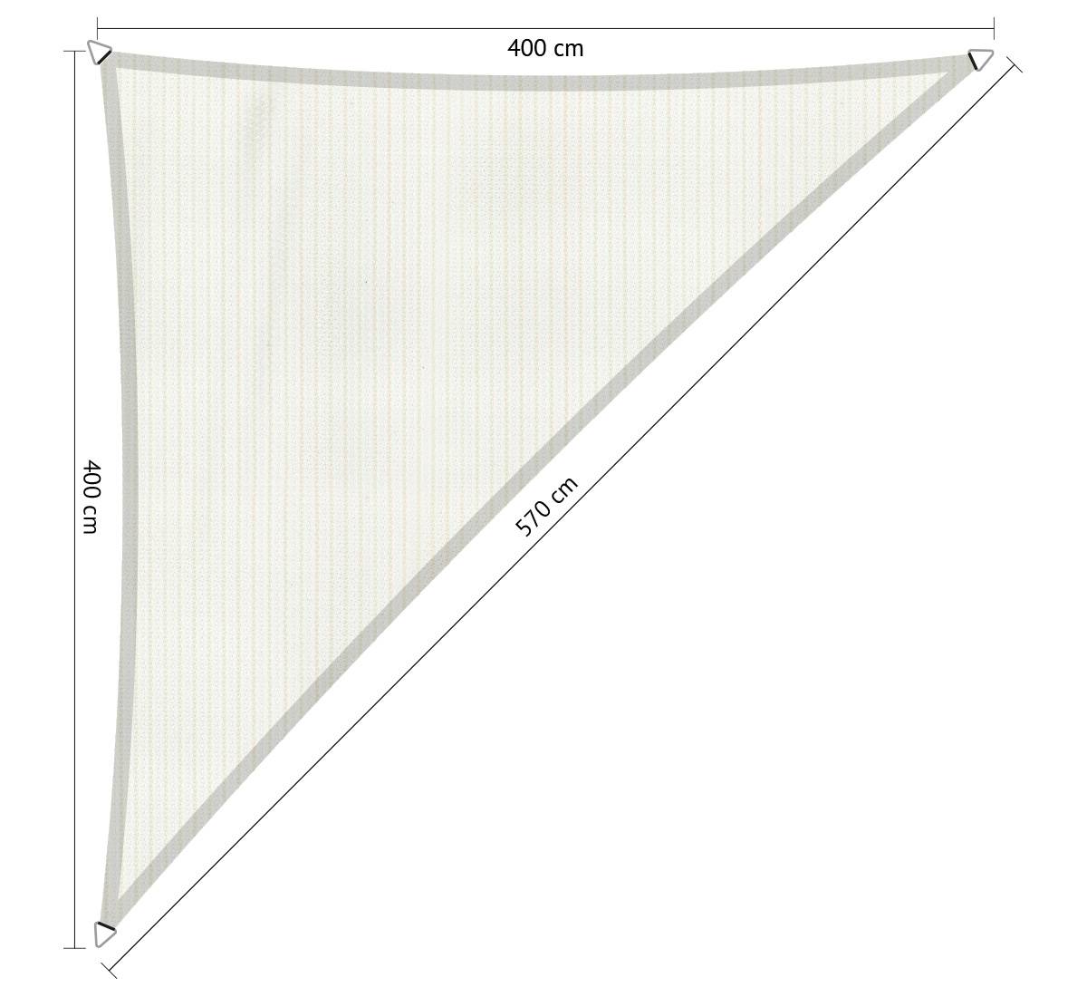 Shadow Comfort 90 graden driehoek 4x4x5.7m Arctic White