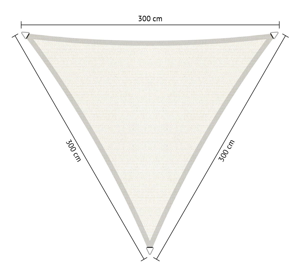 Shadow Comfort driehoek 3x3x3m Arctic White