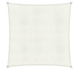 Compleet pakket: Shadow Comfort vierkant 5x5 Mineral White met RVS Bevestigingsset en buitendoekreiniger