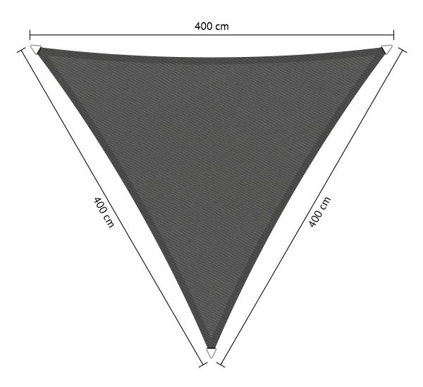 Shadow Comfort waterafstotend, driehoek 4x4x4,m Vintage grey