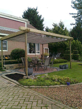 Compleet pakket: Sunfighters Wavesail Waterdicht 2,90x5 Grijs met buitendoekreiniger