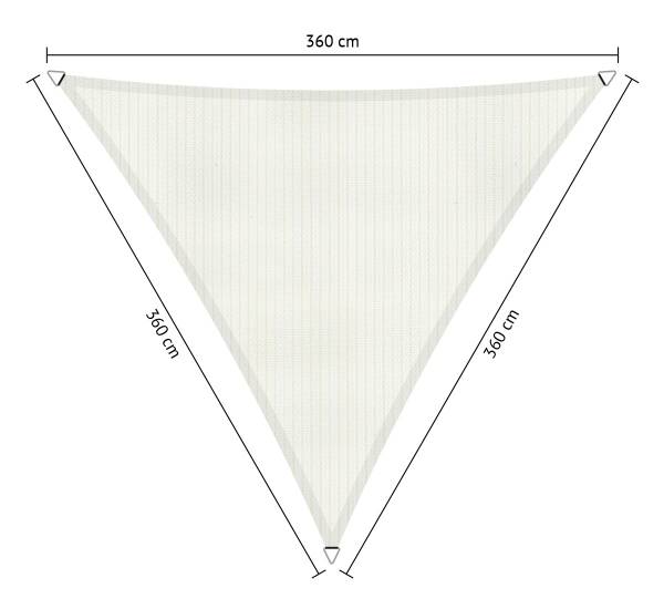 Shadow Comfort driehoek 3,6x3,6x3,6m Mineral White