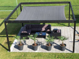Compleet pakket: Shadow Comfort vierkant 6x6m Carbon Black met RVS Bevestigingsset en Buitendoekreiniger