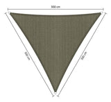Compleet pakket: Shadow Comfort driehoek 3x3x3m Desert Storm met RVS Bevestigingsset en Buitenreiniger
