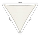 Compleet pakket: Shadow Comfort driehoek 3x3x3m Arctic White met RVS Bevestigingsset en Buitendoekreiniger
