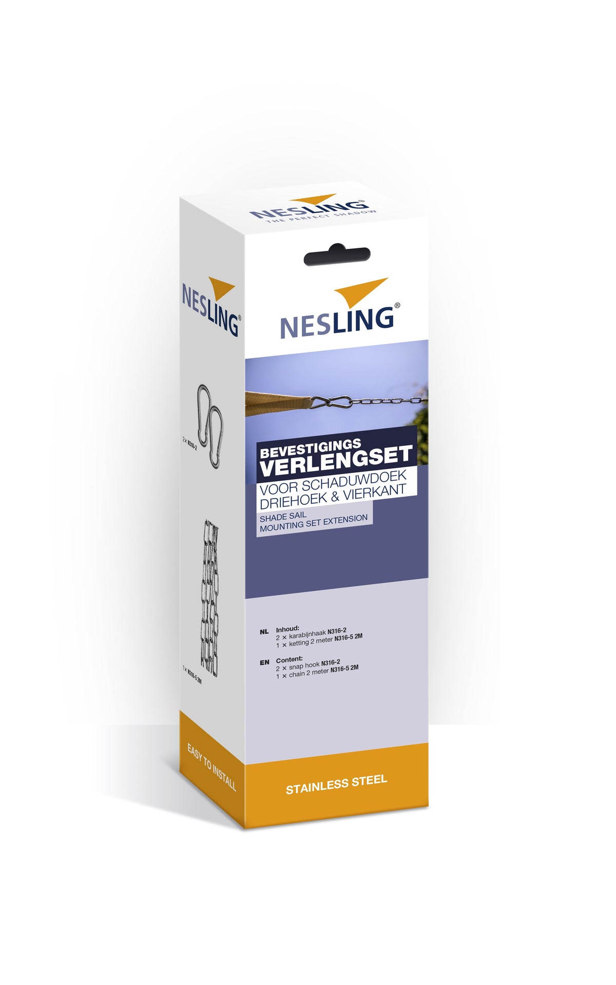 Verlengset schaduwdoek