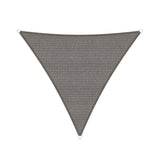 Compleet pakket: Sunfighters waterdicht driehoek 4x5x5.4m Grijs met RVS Bevestigingsset en buitendoekreiniger