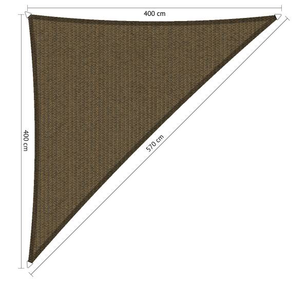 Shadow Comfort 90 graden driehoek 4x4x5,7m Japanese Brown