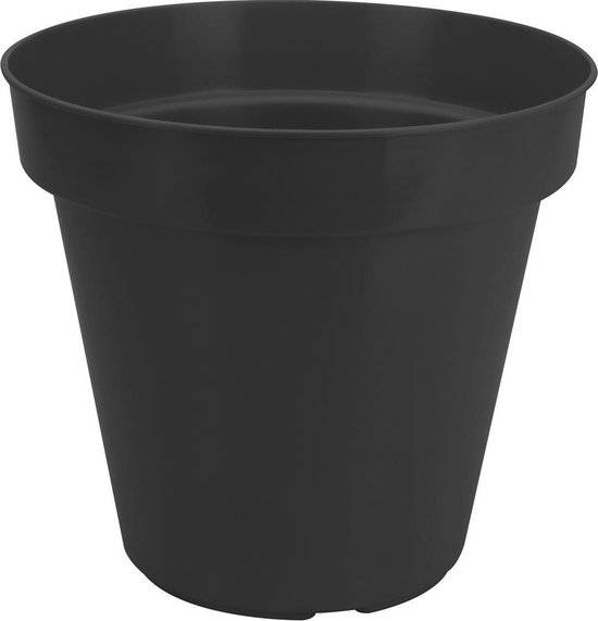 5X Bloempot microfix rond 25cm Zwart