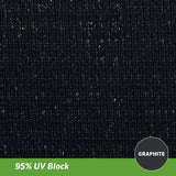 Coolaroo schaduwdoek driehoek 6,5x6,5x6,5m Grafiet met Bevestigingsset