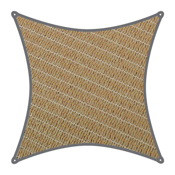 Coolaroo schaduwdoek Vierkant 3x3m Zand met Bevestingsset