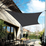 Coolaroo schaduwdoek Vierkant 5,4x5,4m Grafiet met Bevestingsset