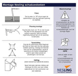 Nesling coolfit 3,6x3,6 ijsblauw met Bevestigingsset