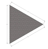 Schaduwdoek driehoek 3x3x3m Antraciet met Bevestigingsset