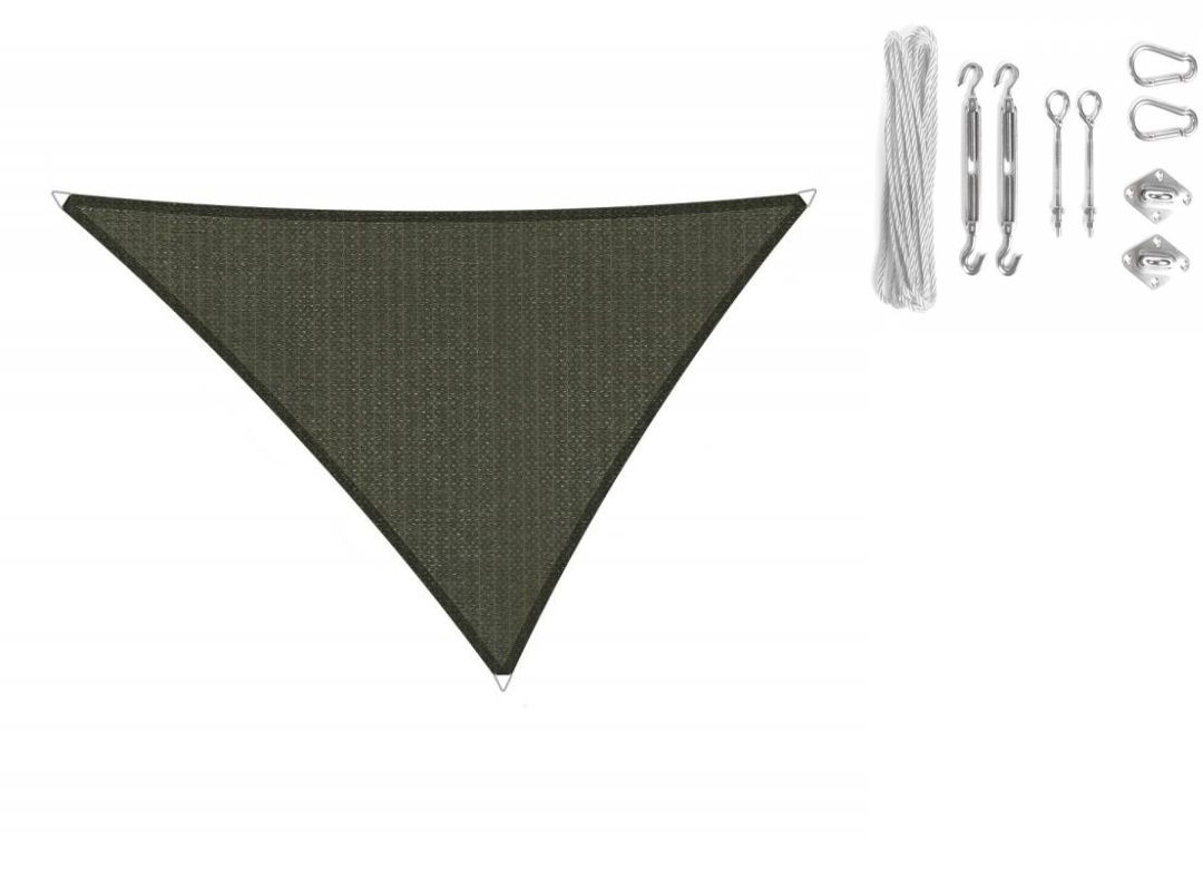 Shadow Comfort driehoek 3,6x3,6x3,6 Deep Grey met Bevestigingsset
