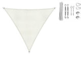 Shadow Comfort driehoek 3,6x3,6x3,6 Mineral White met Bevestigingsset