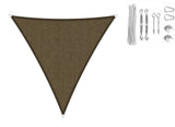 Shadow Comfort driehoek 3,6x3,6x3,6m Japanese Brown met Bevestigingsset